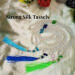 Islamic Prayer Crystal Beads Tasbeeh with Silk Tassel, Skyblue Green Nevy Blue Color For Dhikar Best Gift of Hajj Umrah, Ramadan as Sadqa-e-Jariya Set of 3 - Image 10
