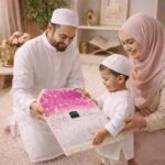 FAF Girl & Boy Velvet Prayer Mat | Children janamaz Prayer Rug for Kids (upto 3 years) | Soft Thick Namaz Mat, Portable Travel Janemaaz | Mussalla for Home, Mosque & Ramzan, Hajj and Umrah (Duo color) - Image 5