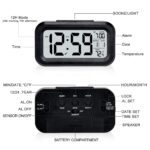 Kadio Digital Black Clock, Plastic, 8W x 14H Centimeters - Image 5