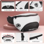 Vector X Stylish Waist Travel Hiking Chest/Fanny Bag with Adjustble Waist Belt, Pouch Sports Pack for Men and Women Premium Stitching, Handy,Versatile, Waterproof Bum Bag (White) - Image 6
