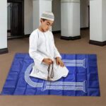 Club Bollywood®Muslim Prayer Rug Prayer Mat Worship Rugs Prayer Blanket for Kids Men Blue|Home & Garden | Blankets & Throws|1 Piece Muslim Prayer Rug - Image 5