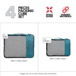 FATMUG Polyester Packing Cubes Travel Pouch Bag, Clothes Organiser Set Of 4(2 Large, 2 Medium) - Sky Blue - Image 3