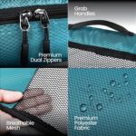 FATMUG Polyester Packing Cubes Travel Pouch Bag, Clothes Organiser Set Of 4(2 Large, 2 Medium) - Sky Blue - Image 5