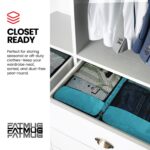 FATMUG Polyester Packing Cubes Travel Pouch Bag, Clothes Organiser Set Of 4(2 Large, 2 Medium) - Sky Blue - Image 8