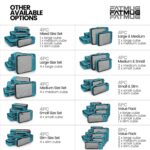 FATMUG Polyester Packing Cubes Travel Pouch Bag, Clothes Organiser Set Of 4(2 Large, 2 Medium) - Sky Blue - Image 10