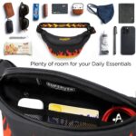 Supervek Pro Waist Bag for Men & Women – Lightweight Crossbody Waist Bag Chest Fanny Pack Pouch with Water Proof Zipper– Hip Belt Bag for Travel, Hiking, Festivals, Cycling & Outdoors- Lit Fire - Image 4
