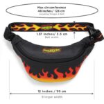 Supervek Pro Waist Bag for Men & Women – Lightweight Crossbody Waist Bag Chest Fanny Pack Pouch with Water Proof Zipper– Hip Belt Bag for Travel, Hiking, Festivals, Cycling & Outdoors- Lit Fire - Image 6