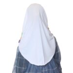 Girls Instant Hijab – Soft Kids Muslim Scarf with Flower, Breathable One-Piece Headscarf for Toddlers Age 2-8 - Image 4