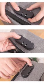 Document Organizer Bag, Multilayer Travel File Pocket File Folders Bag with Lock for Certificates & Document Safe Pouch Bag for Laptop, Passport, Home, Office (Black) - Image 4