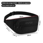 Travel Money Belt Waist Pouch – Lightweight Secure Fanny Pack for Hiking, Travel, Camping, Running & Sports, Multi-Utility Waist Bag (Black) - Image 4