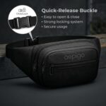 Travel Money Belt Waist Pouch – Lightweight Secure Fanny Pack for Hiking, Travel, Camping, Running & Sports, Multi-Utility Waist Bag (Black) - Image 5