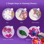 Chalk and Chuckles Flower Lights – DIY Foil Art Craft Kit for Girls 9–12, Create 3D Flowers with LED String Lights, Mess-Free Creative Activity & Glowing Room Decor, Birthday Gift for Kids Age 8+ - Image 5