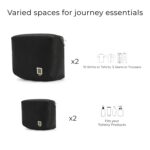 EUME Storage Pods, Set of 4 - Polyester Packing Cubes for Men and Women Luggage Travel Organizer Set of Packing Bag 4 (2 Large, 2 Medium Toiletry Bag) (Black) - Image 3