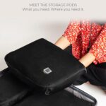 EUME Storage Pods, Set of 4 - Polyester Packing Cubes for Men and Women Luggage Travel Organizer Set of Packing Bag 4 (2 Large, 2 Medium Toiletry Bag) (Black) - Image 5