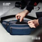 FATMUG Waist Pouch, Money Belt Pouch for Travel, Running, Jogging, Cycling, Hiking, Outdoor- Navy Blue - Image 5