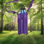 Water Bottle Carrier Nylon Mesh Water Bottle Holder for School Sports Travel Purple| Sports Equipment | Outdoor Sports Gear | Exercise Gear - Image 8
