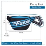 F Gear Enzo Blue Unisex |Crossbody Chest Bag|Fanny Pack for Hiking Travel Camping Running Sports Outdoors Money Wallet Pouch |Belt with Adjustable Strap|Water-Resistant|Made in India|1 Year Warranty - Image 3