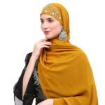 Envius Bridal Hijab Hand Embroidered Party Look Ready To Wear Hijab - Image 3