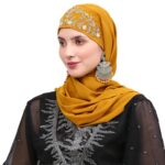 Envius Bridal Hijab Hand Embroidered Party Look Ready To Wear Hijab - Image 6