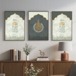 ARTELLY Islamic Wall Decoration Frames, Office Home Decor Wooden Framed Posters Set of 3 (Art 5, 10x13 inch) - Image 5