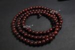 RDK® Handcrafted Original Red Sandalwood Mala Rosary Lal Chandan Jaapmala Wooden Knotted Japa Maala for Meditation Pooja Chanting Wearing Jewelry Prayer Beads - 108 Beads (8 MM) - Image 4