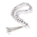 Islamika Prayer Mat Thick Islamic Muslim Rug - Padded mat Sajadah Men Women with Islam Prayer Beads for Eid Travel Ramadan, Soft and Padded (Gray) - Image 5