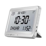 Muslim Prayer Clock Digital Clock Table Clock Party Azan Alarm Clock Islamic White White Screen - Image 3