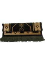 Turkish Velvet Anti Skid Janemaz Prayer Rug (451, Green, 2x4) - Image 4