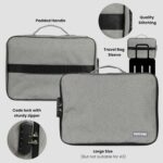 Document Organizer Bag, Multilayer Travel File Pocket File Folders Bag with Lock for Certificates & Document Safe Pouch Bag for Laptop, Passport, Home, Office - Image 3