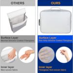 Document Organizer Bag, Multilayer Travel File Pocket File Folders Bag with Lock for Certificates & Document Safe Pouch Bag for Laptop, Passport, Home, Office - Image 6