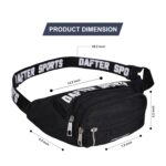 DAFTER Polyester Waist Bag for Unisex Premium Stitching, Zippers, Waterproof pocket for Hiking Travel Camping Running Sports Outdoors with Adjustable Strap - Image 5