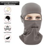 Allextreme Dryfit Full Face Mask with Enhanced UV Sun Wind & Dust Protection for Riding, Skiing, Cycling & Hiking | 9-in-1 Balaclava Helmet Liner Anti-Pollution Bandana for Men & Women Riders (Grey) - Image 3