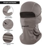 Allextreme Dryfit Full Face Mask with Enhanced UV Sun Wind & Dust Protection for Riding, Skiing, Cycling & Hiking | 9-in-1 Balaclava Helmet Liner Anti-Pollution Bandana for Men & Women Riders (Grey) - Image 4