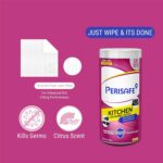 PERISAFE Kitchen Cleaning Wet Wipes- Combo Pack of 80 Wipes (160 wipes)| Enhanced Dirt Lifting Performance | Powerful Formula with Perimax Technology | Large & Thick Wipe| Kills 99.9% of germ - Image 7