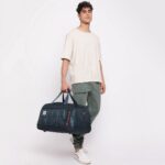 uppercase Topo 55Cm Duffle Bag, 44 Lts, Dust Resistant Travel Bag, Spacious Main Compartment, Adjustable Shoulder Strap, Sustainable Duffle Bag For Women & Men, 1500 Days Warranty (Blue, Polyester) - Image 4