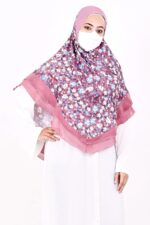 Women's Floral Printed Hijab | Ready-to-Wear Modest Headscarf | Lightweight Soft Fabric Instant Hijab | Elegant Scarf for Prayer and Casual Outfits - Image 5