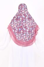 Women's Floral Printed Hijab | Ready-to-Wear Modest Headscarf | Lightweight Soft Fabric Instant Hijab | Elegant Scarf for Prayer and Casual Outfits - Image 6