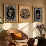 HOTHOUSE Painting Islamic Art Home Decoration Paintings With Frame For Living Room Bed Room Hotel Wall Decor Digital Reprint Engineered Wood Set of 3 (Art 2, 13x17 inch, Framed) - Image 4