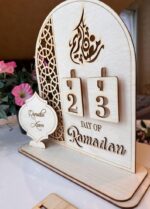 Haoser Wooden Ramadan Calendar Ramadan Mubarak Decor Eid Decoration Sign Ramadan Kareem Islamic Table Decor Ramadan Gifts Ramadan decorations for home Ramzan decoration items - Image 3
