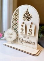 Haoser Wooden Ramadan Calendar Ramadan Mubarak Decor Eid Decoration Sign Ramadan Kareem Islamic Table Decor Ramadan Gifts Ramadan decorations for home Ramzan decoration items - Image 5