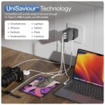 Ambrane Universal Travel Adapter,4 in 1 Fast Charging; 1 Type C (20W),2 USB (20W) & 1 AC Socket (880W) with 3 Removable Pins for EU,UK and USA/AUS and Other Countries for Modern Travel (ATA-01),Black - Image 6