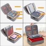 Document Organizer Bag, Multilayer Travel File Pocket File Folders Bag with Lock for Certificates & Document Safe Pouch Bag for Laptop, Passport, Home, Office (Grey) - Image 3