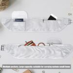 Ihram Belt for Men Hajj Umrah - Adjustable Ihram Money Belt with Pockets Hajj Belt Fashion Waist Packs Umrah Essentials Free-Size, White, One Size, Style a - Image 3