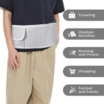 Ihram Belt for Men Hajj Umrah - Adjustable Ihram Money Belt with Pockets Hajj Belt Fashion Waist Packs Umrah Essentials Free-Size, White, One Size, Style a - Image 8