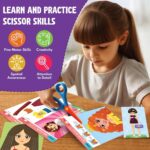 SparkLPlay Craft Kit for Kids - DIY Scissor Skills Activity Set - with 18 Hairstyle & Dress-up Crafts for Girls Ages 3+ (My Style Studio) - Image 4