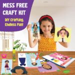 SparkLPlay Craft Kit for Kids - DIY Scissor Skills Activity Set - with 18 Hairstyle & Dress-up Crafts for Girls Ages 3+ (My Style Studio) - Image 5