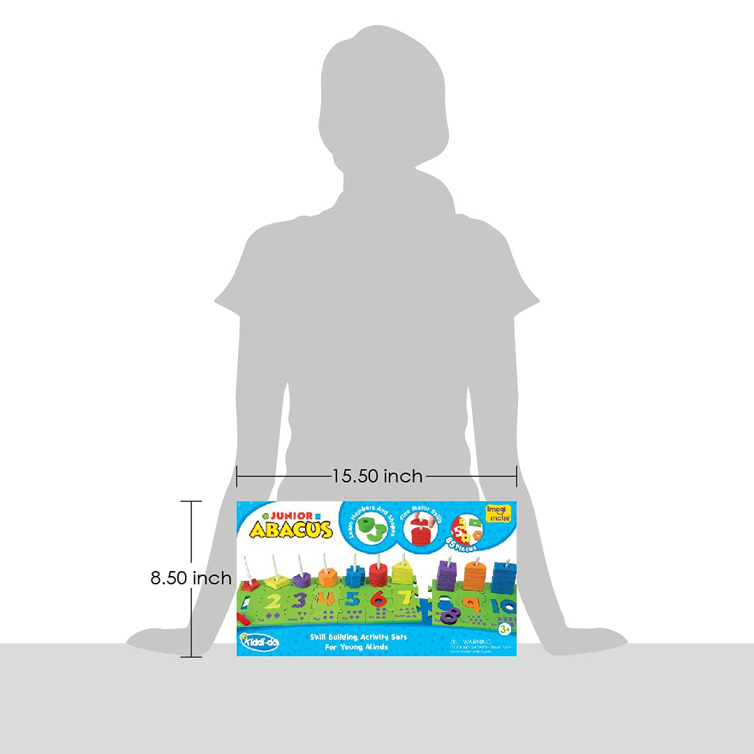 Imagimake Junior Abacus | Learn Number, Shapes & Colours | Abacus for Kids | Educational Toys for 3+ Year Old | Stacking Toys | Montessori Toys | Gift for 3 Year Old boy & Girl,Multicolor - Image 7