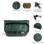 MONKEY TROOPERS Radiant Waist Bags for Men Women- Premium Stitching, Branded Zippers, Water resistant pocket, Fanny pack for Hiking Travel, Lightweight & Tough, Quick-Access Pocket (Dark Green) - Image 3