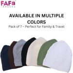FAF Men’s Muslim Prayer Skull Cap | Cotton Islamic Topi for Namaz, Salah & Masjid | Stylish Turkish Caps for Men | Comfortable Cap for Man, Boys & Kids (Pack of 7 Any 6 Colours + 1 White Family Pack) - Image 7