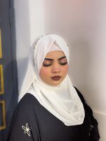 Luxury Bridal Hijab Scarf With Handwork Naqab Wear For Party And Any Occasion For Women (Pack Of 1) - Image 3